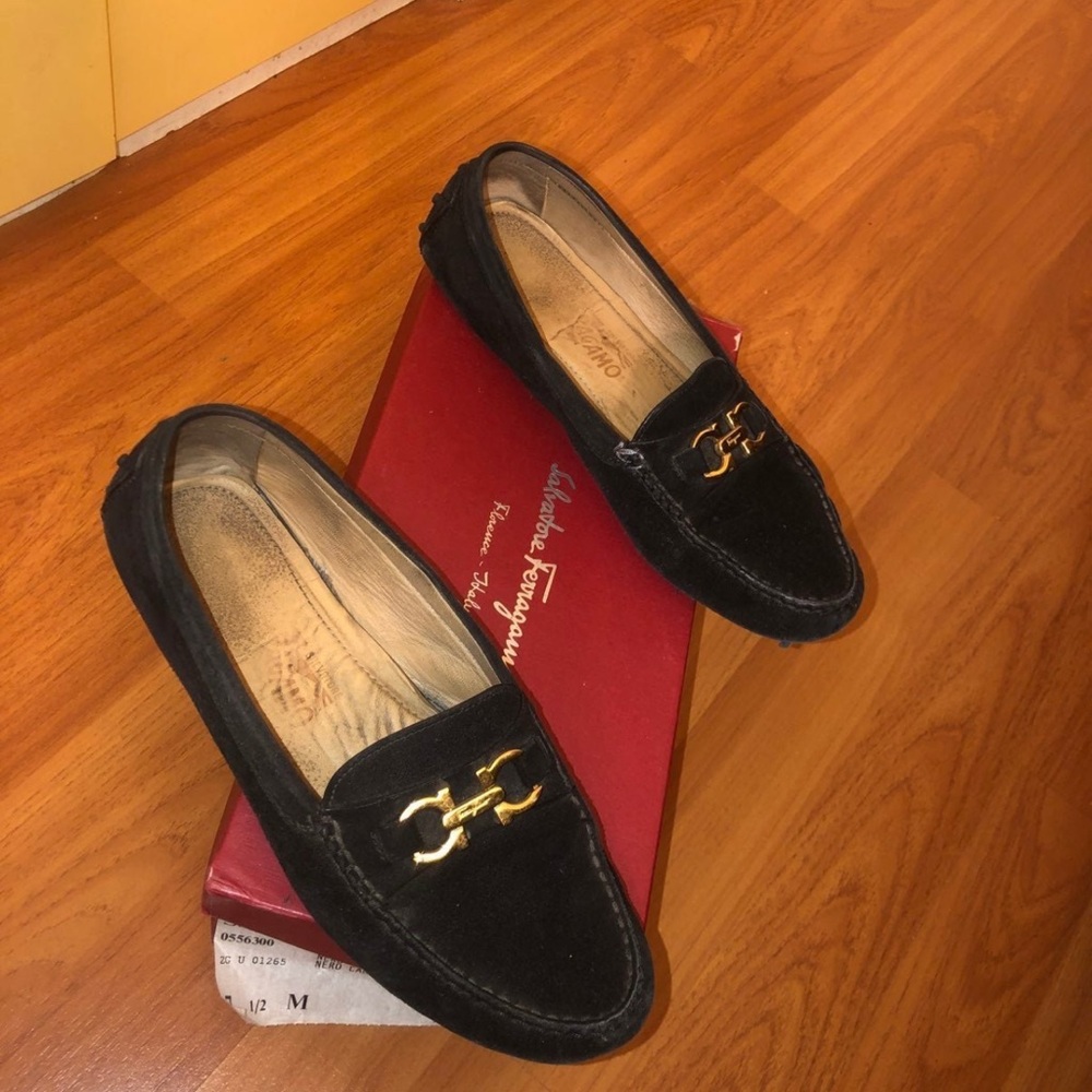 Ferragamo suede loafers